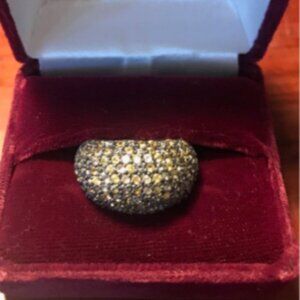 MCL Matthew Campbell Laurenza Sapphire Stardust Pave Ring Sterling Silver Sz 7
